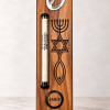 Shin & Messianic Seal Olive Wood Electronic Mezuzah