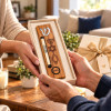 Shin & Messianic Seal Olive Wood Electronic Mezuzah - shin messianic seal olive wood mezuzah gift box
