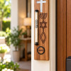 Cross & Messianic Seal Olive Wood Electronic Mezuzah - electronic mezuzah messianic seal doorpost blessing