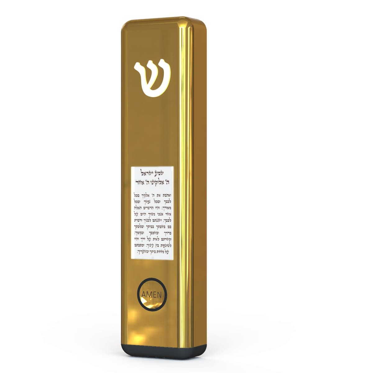 Premium handcrafted mezuzah mounted on a doorframe